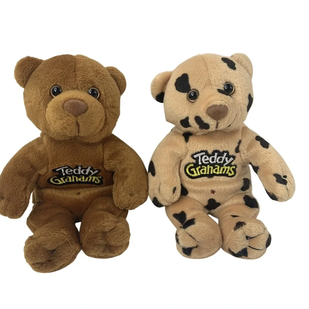 Teddy Grahams Plush Bear Set Spicey Cinnamon Chocolate Chip Creature Comforts